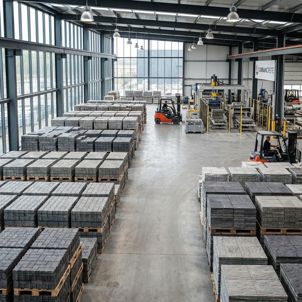 Modern concrete manufacturing facility