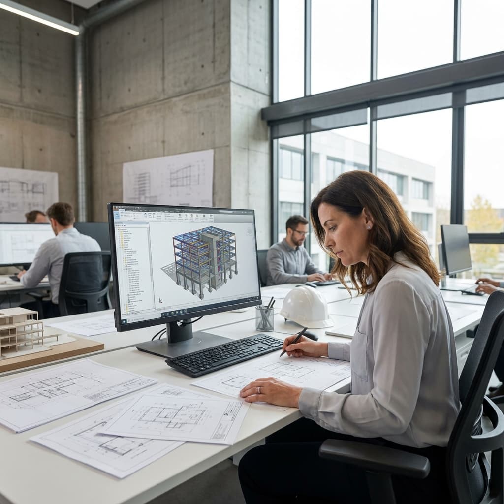 Structural engineering blueprints and plans